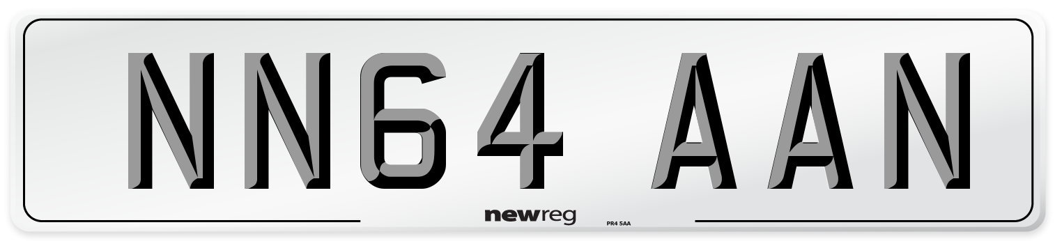 NN64 AAN Number Plate from New Reg